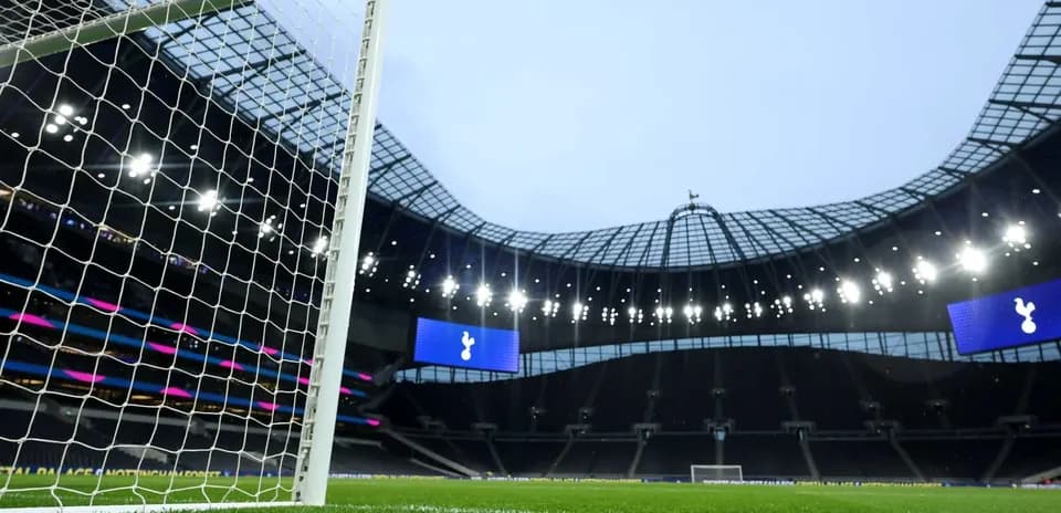 Vue du but dans le stade de Tottenham