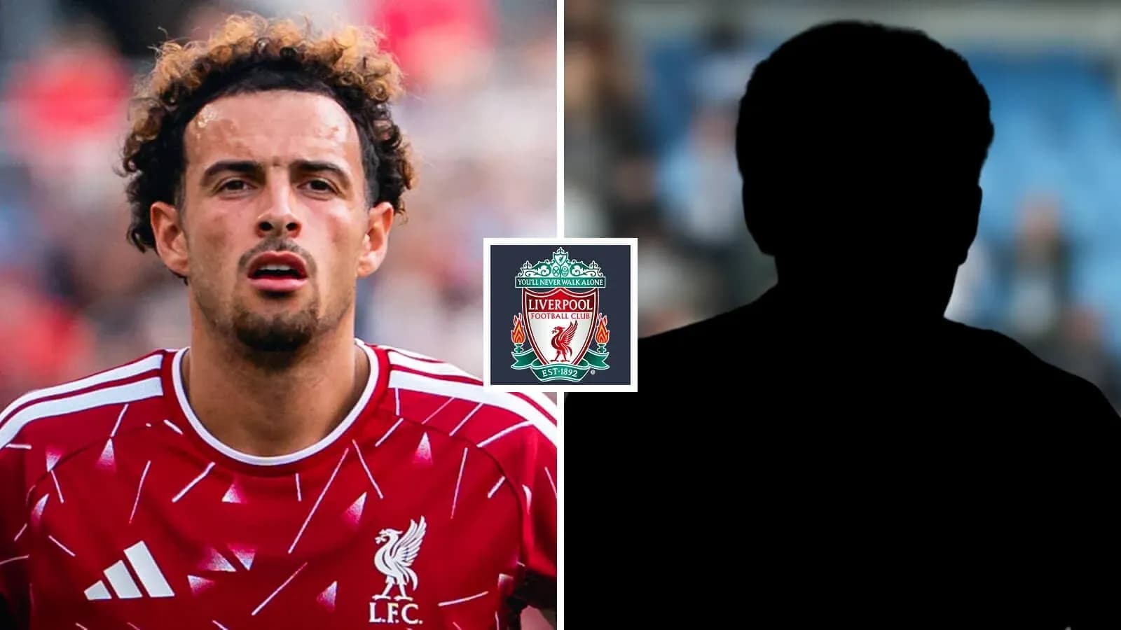 Joueur de Liverpool avec maillot rouge sur fond flou