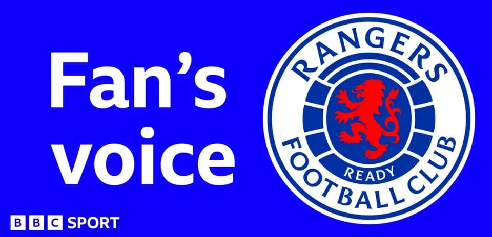 Logo de Rangers Football Club avec texte 'Fan's voice'