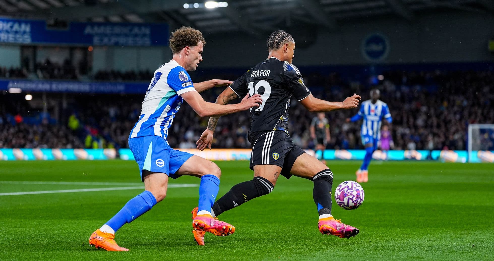 Joueurs en action lors de Leeds contre Brighton