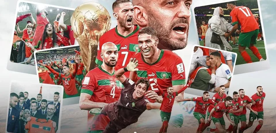 Équipe du Maroc célébrant la Coupe du Monde 2022
