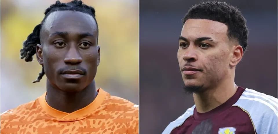 Deux joueurs en tenue de match sur fond flou