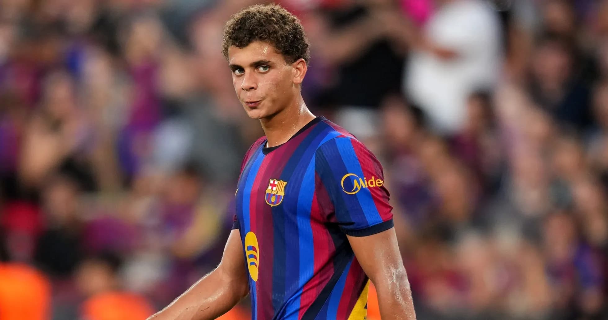 Joueur de Barcelone sur le terrain pendant un match