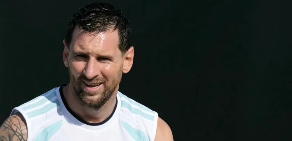 Joueur s'entraînant avec le maillot de l'Argentine