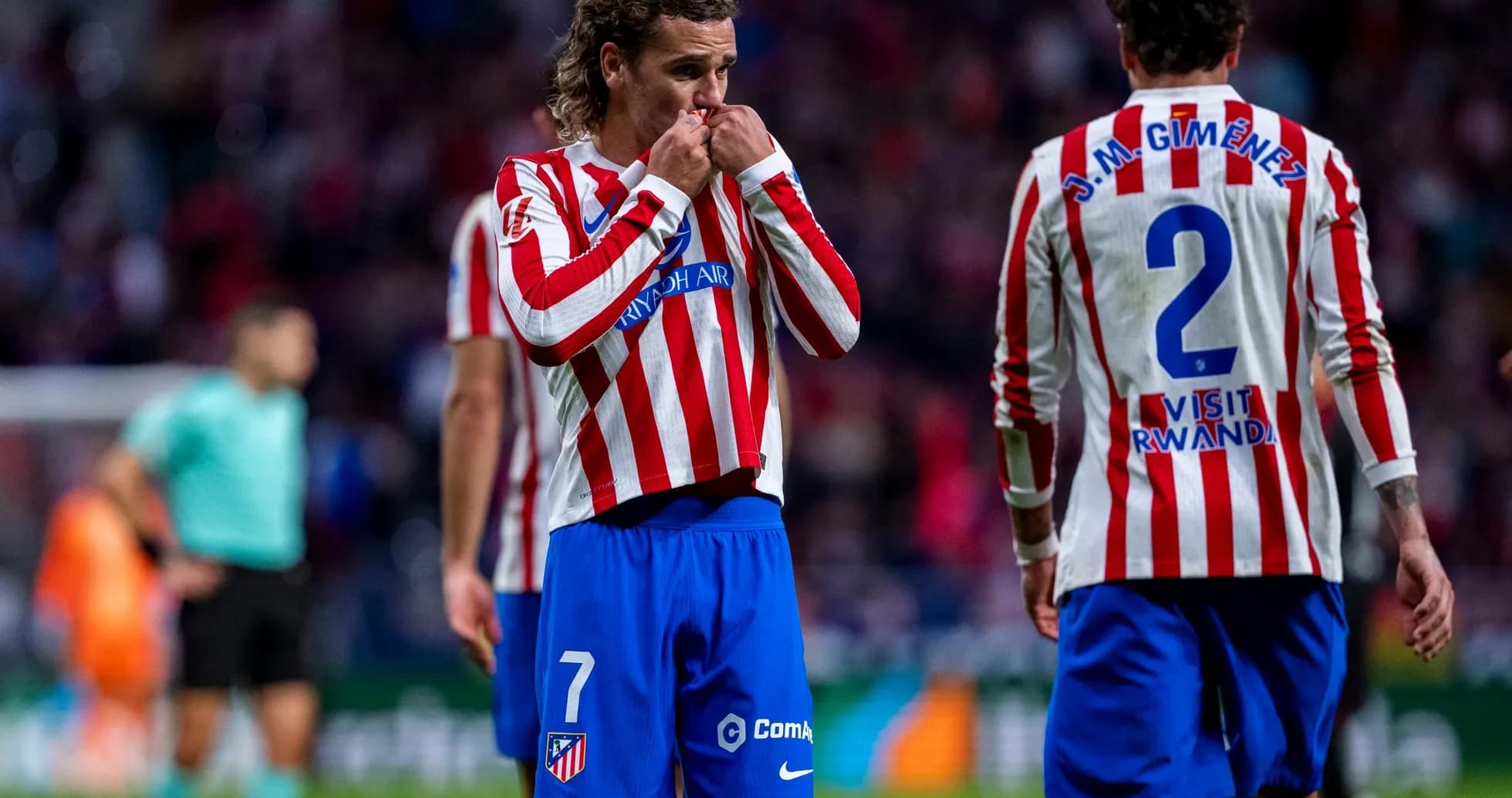 Joueurs d'Atlético Madrid pendant un match