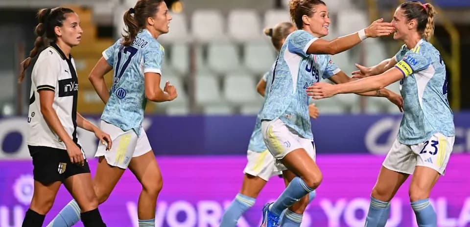 Joueuses de la Juventus célébrant un but