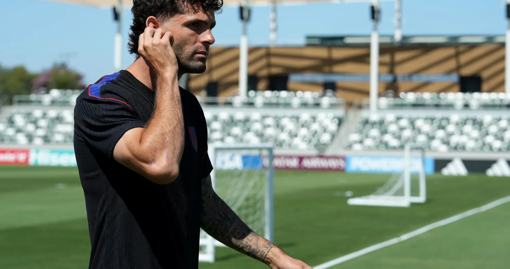 Joueur se préparant pour l'entraînement