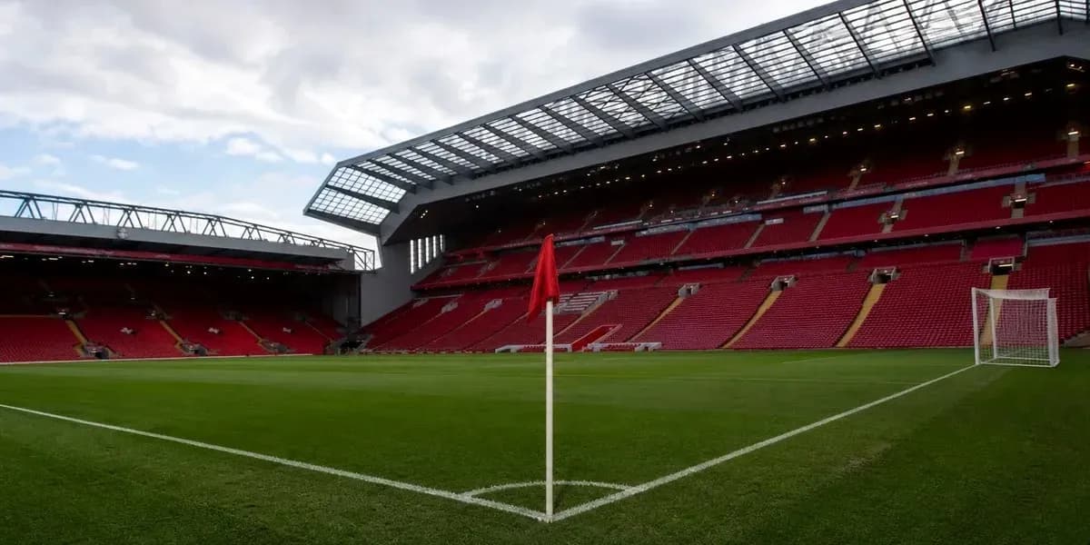 Vue du terrain de football à Anfield