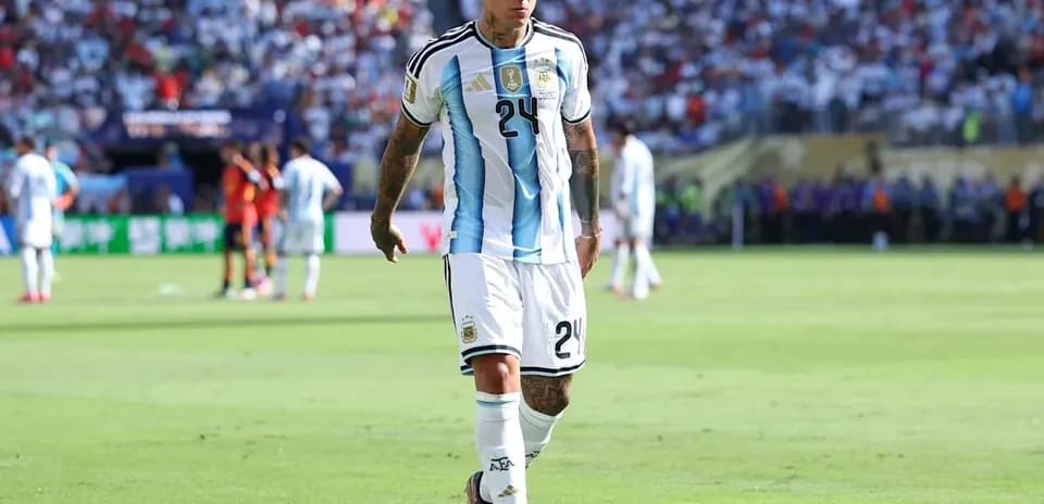 Joueur argentin sur le terrain pendant un match
