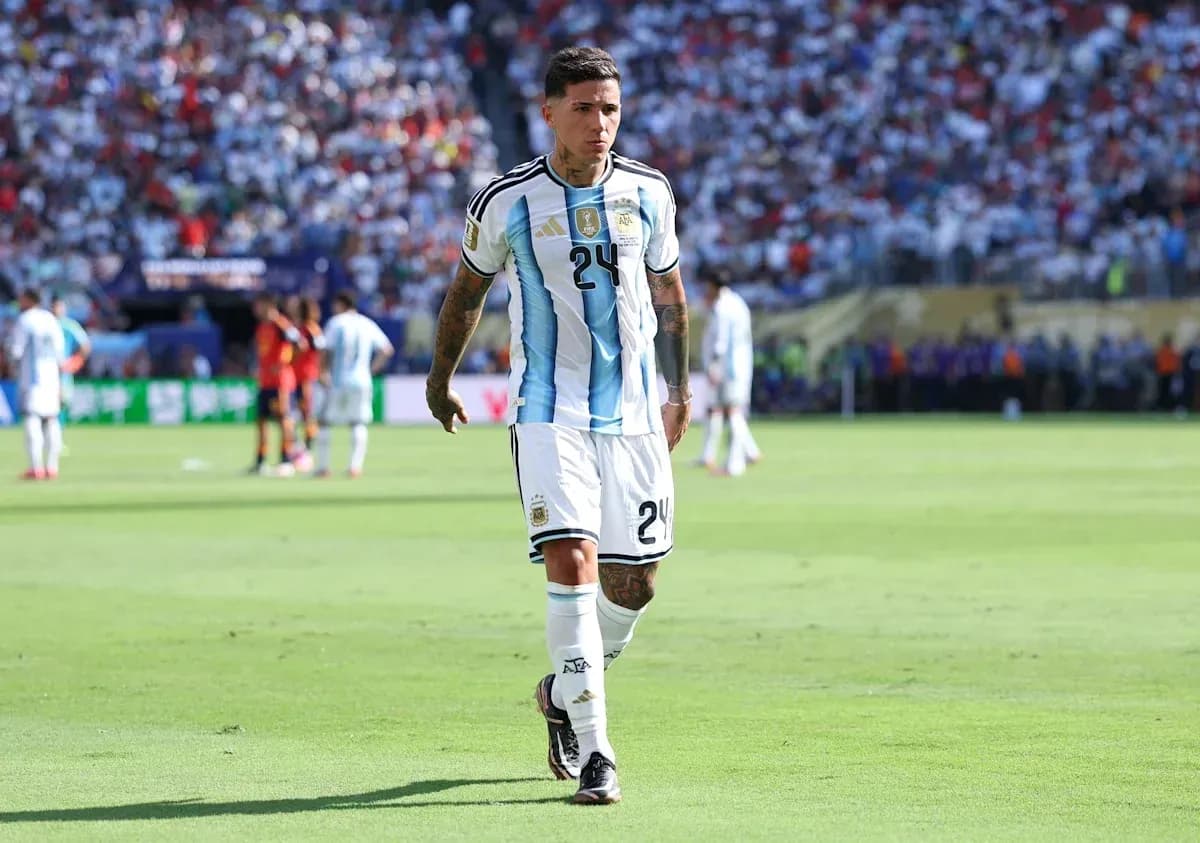 Joueur argentin sur le terrain pendant un match