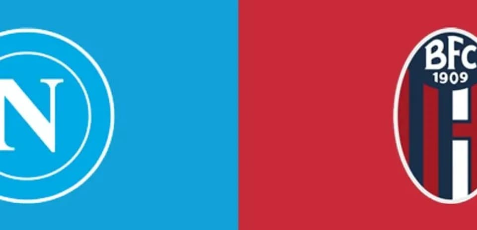 Logos de Napoli et Bologna sur fond coloré