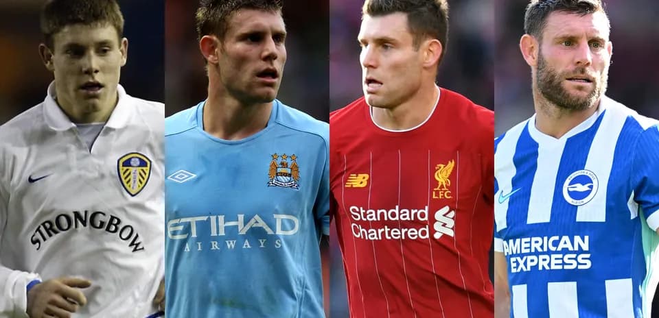Quatre joueurs de football en maillots d'équipes différentes
