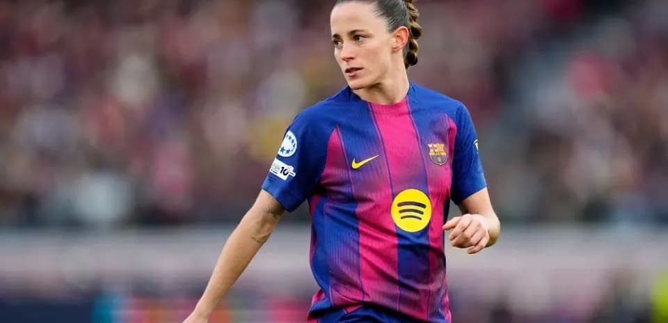 Joueuse du FC Barcelone sur le terrain de football