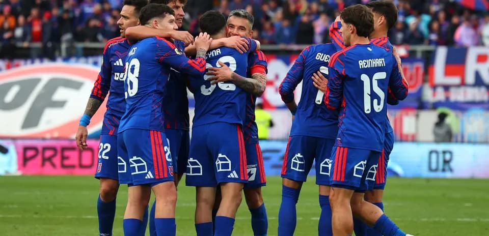 Joueurs de l'Universidad de Chile célébrant un but