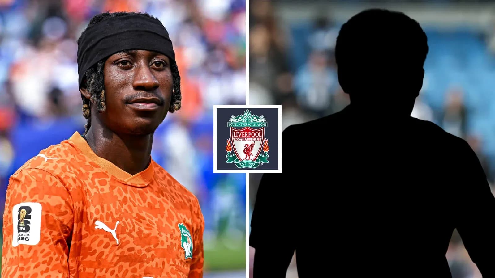 Joueur avec maillot orange de la Côte d'Ivoire