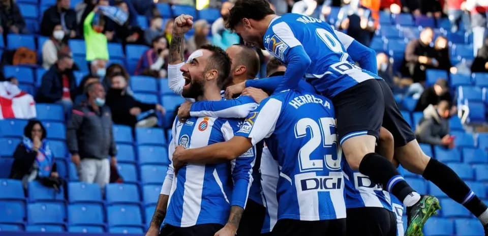Joueurs d'Espanyol célébrant un but