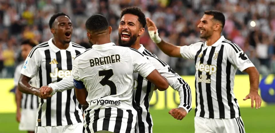 Joueurs de la Juventus célébrant un but