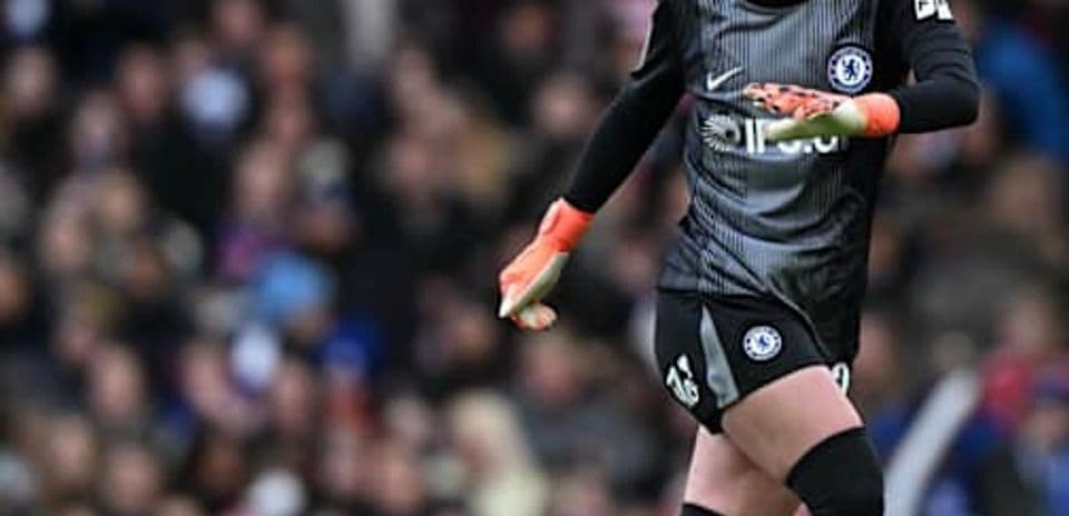 Gardienne de Chelsea en action sur le terrain