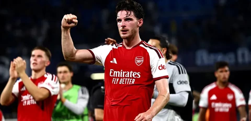 Joueur d'Arsenal célébrant après le match