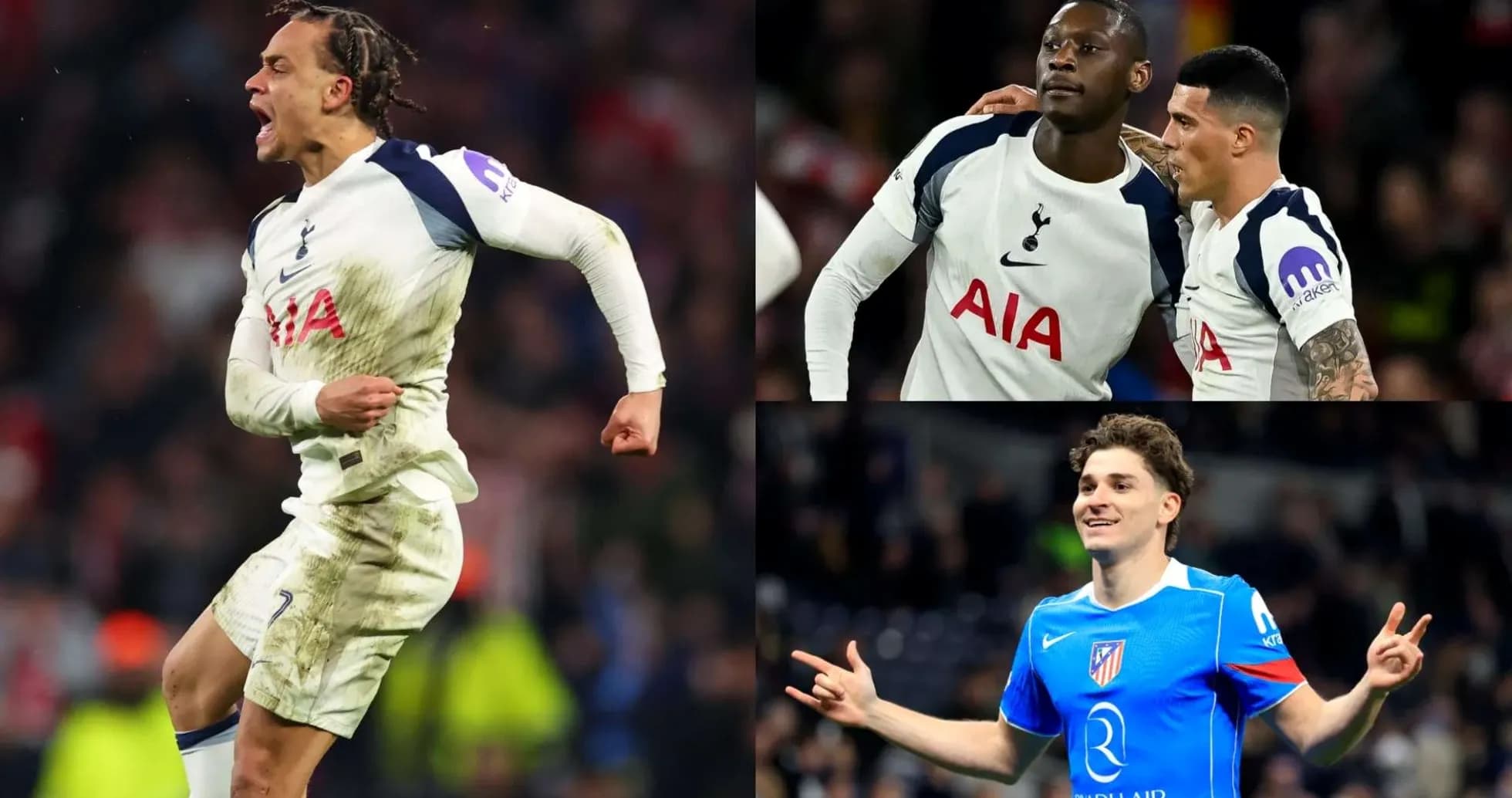 Joueurs de Tottenham célébrant un but