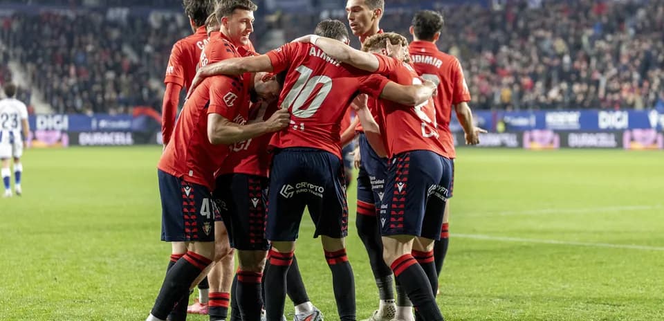 Joueurs d'Osasuna célébrant un but