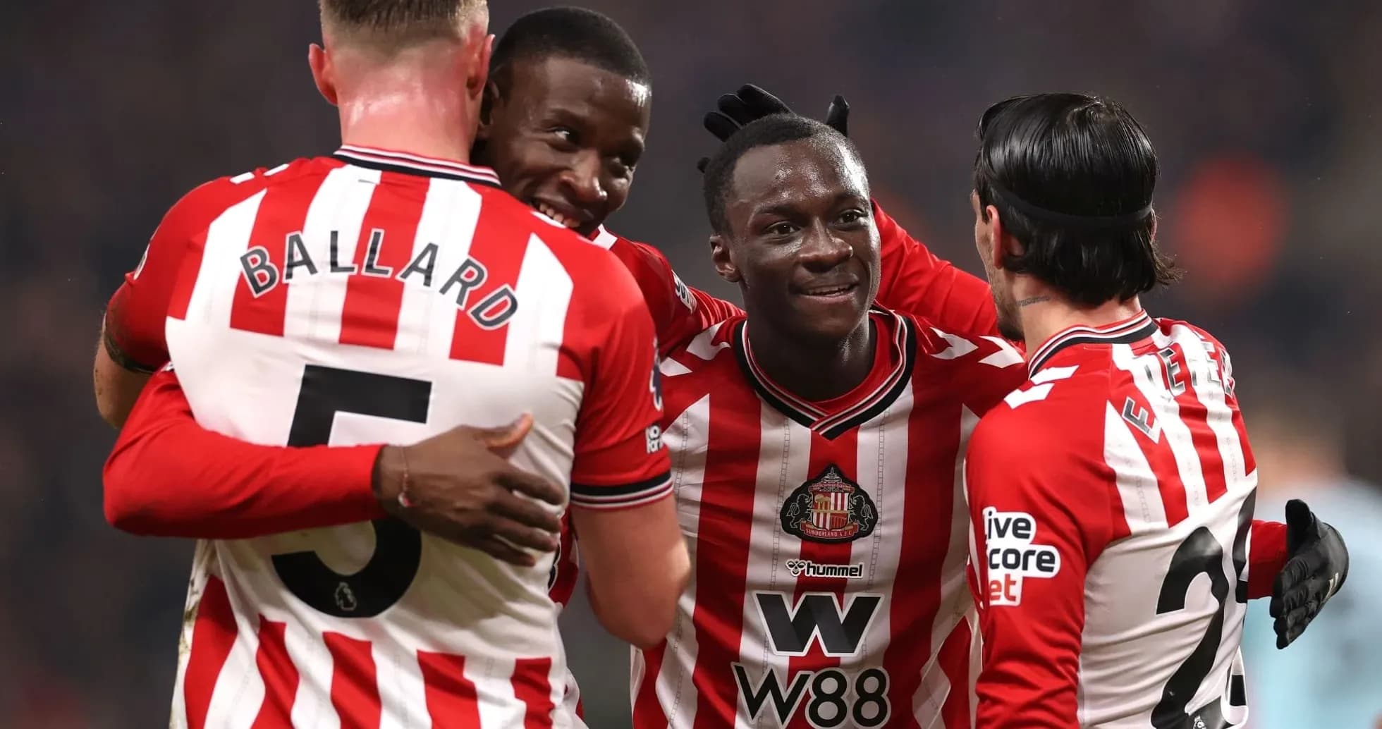 Joueurs de Sunderland célébrant un but