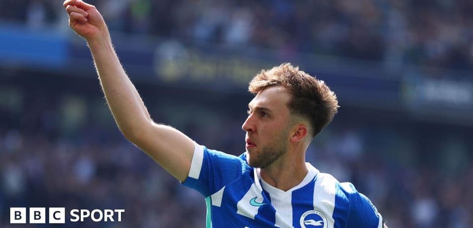 Joueur de Brighton célébrant un but au stade