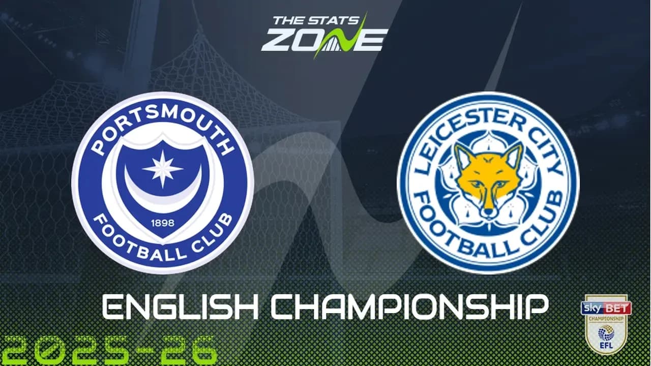 Logos de Portsmouth et Leicester City avec titre de championnat
