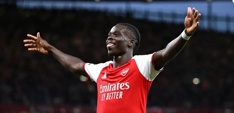 Joueur d'Arsenal célébrant un but au stade