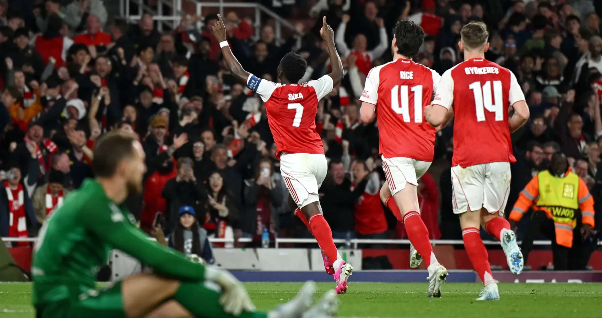 But de Bukayo Saka lors du match