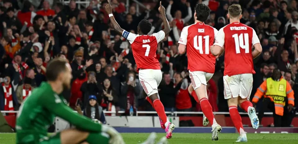 But de Bukayo Saka lors du match