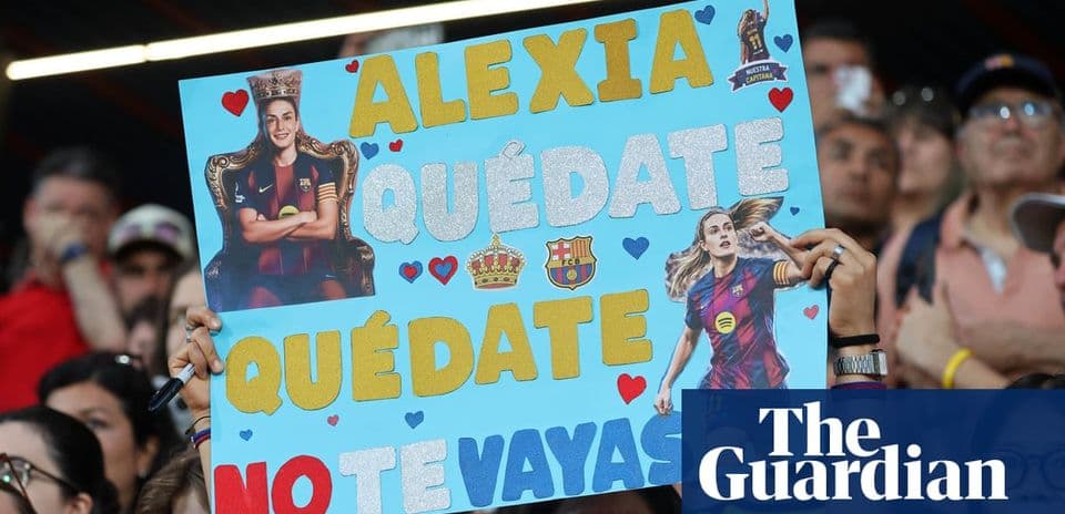 Supporter holding sign for Alexia at match