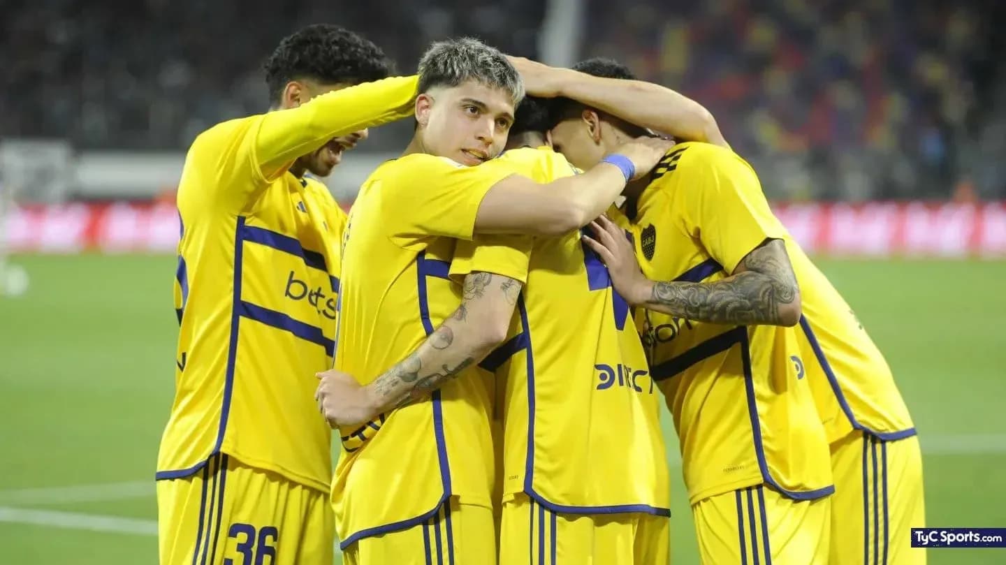 Joueurs de Boca Juniors célébrant un but