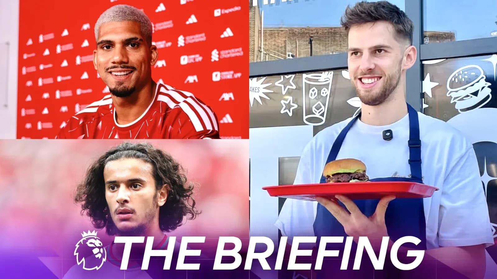 Trois joueurs de football lors d'un événement promotionnel