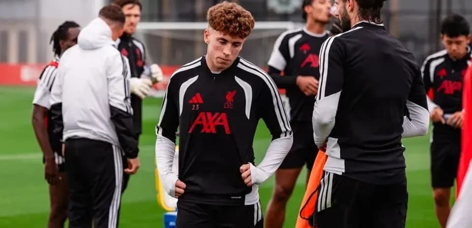 Joueurs de Liverpool lors d'une séance d'entraînement