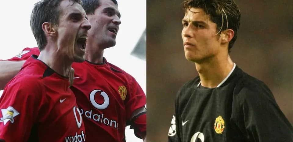 Joueurs de Manchester United célébrant et Cristiano Ronaldo