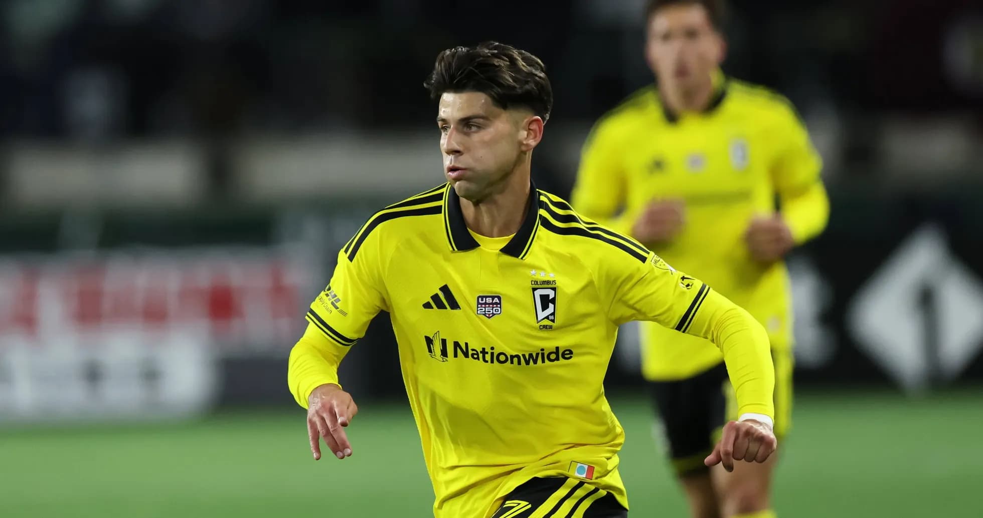 Joueur de Columbus Crew en action sur le terrain