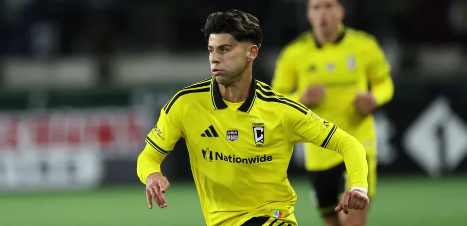 Joueur de Columbus Crew en action sur le terrain