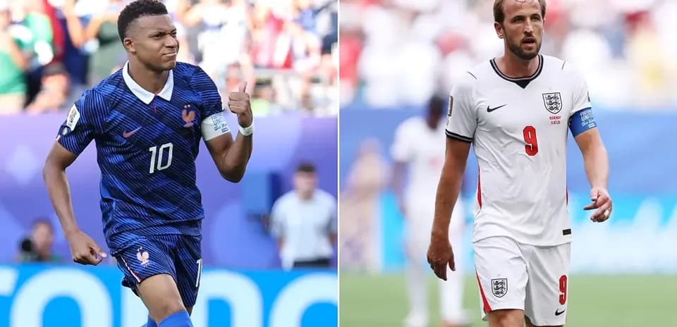 Kylian Mbappé et Harry Kane en action