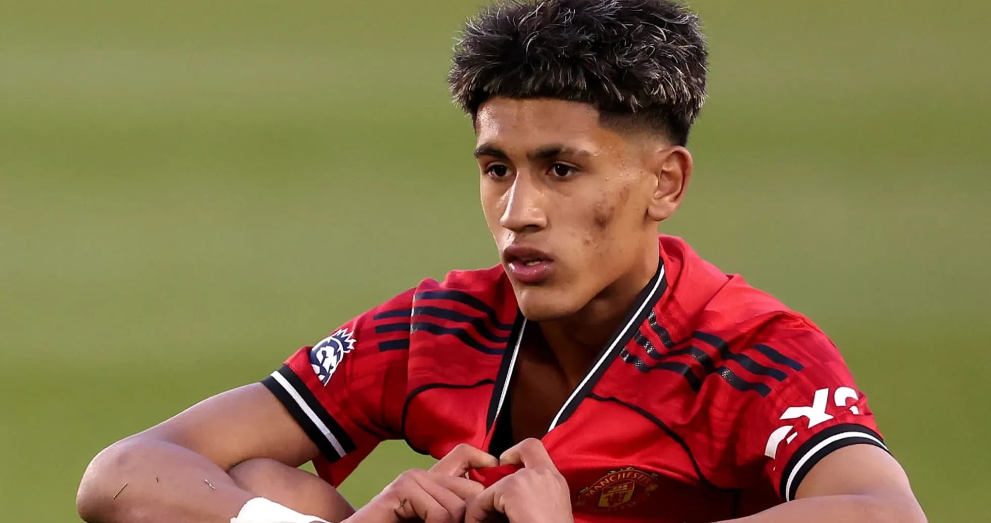 Joueur de Manchester United en action sur le terrain