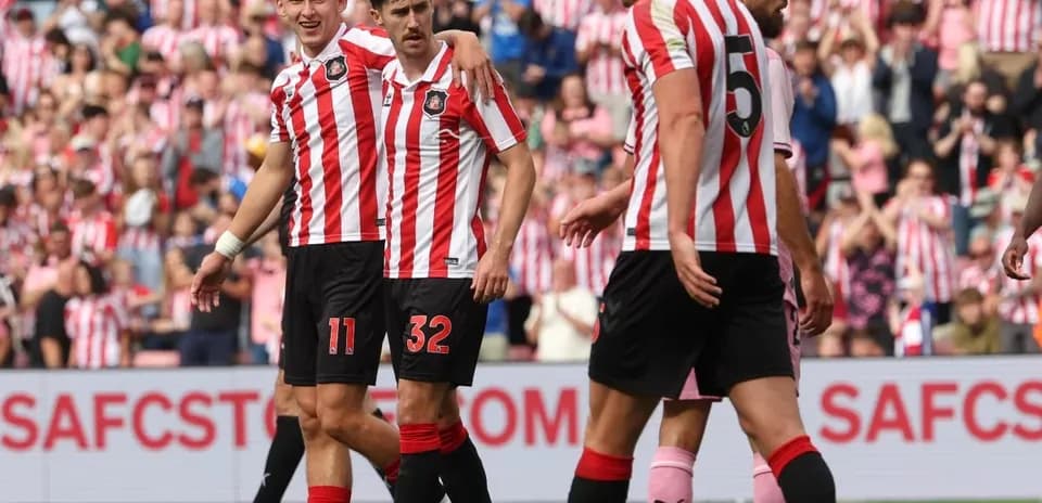Joueurs de Sunderland célébrant un but en match