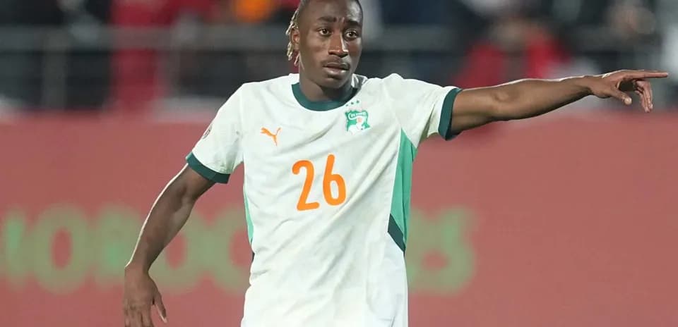 Joueur de la Côte d'Ivoire en action sur le terrain
