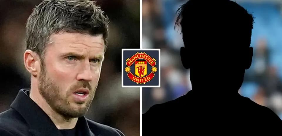 Michael Carrick and silhouette with Manchester United logo