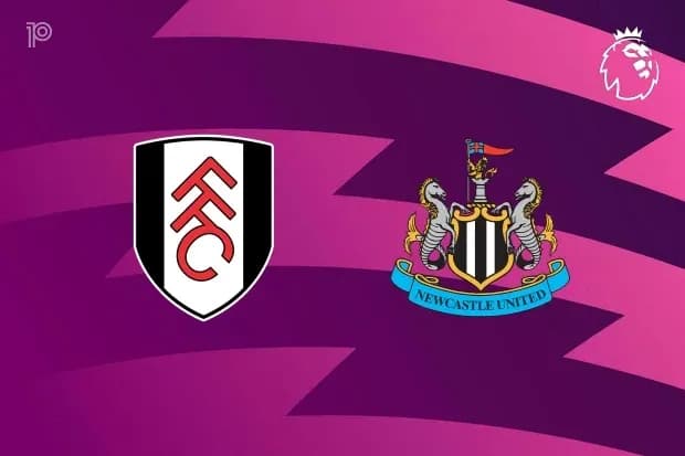 Logos de Fulham et Newcastle United sur fond coloré