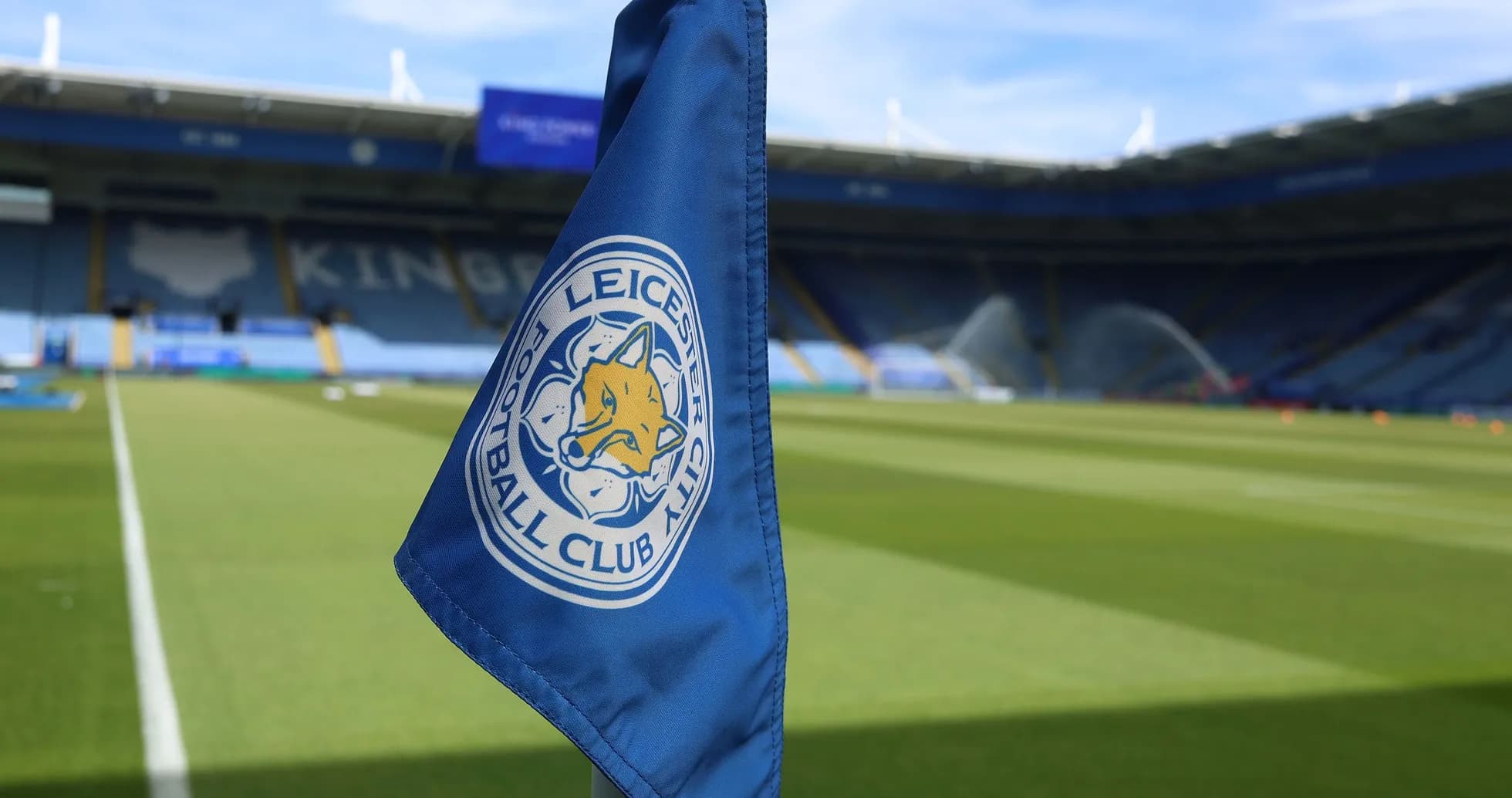 Drapeau de corner avec logo de Leicester City
