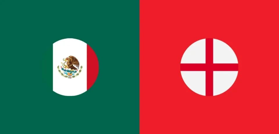 Drapeaux du Mexique et de l'Angleterre côte à côte