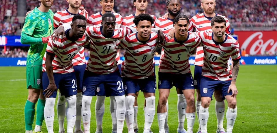Équipe des États-Unis avant le match