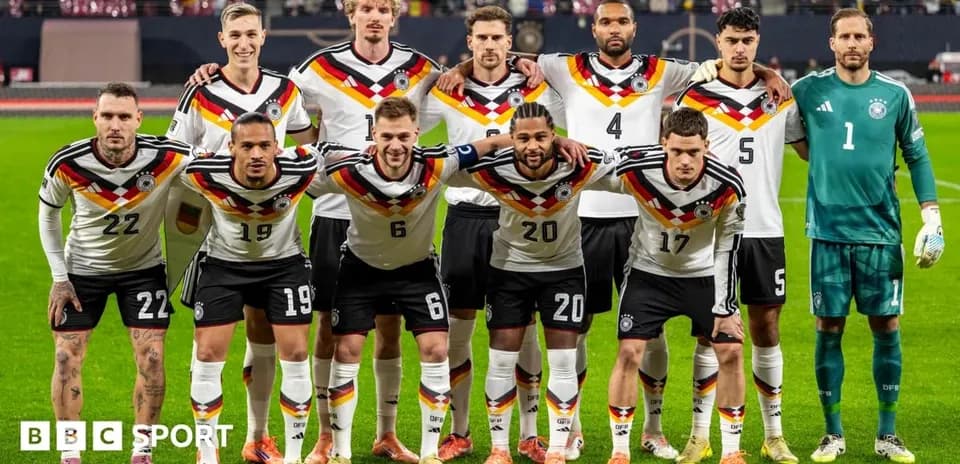 Équipe nationale allemande en pose avant le match