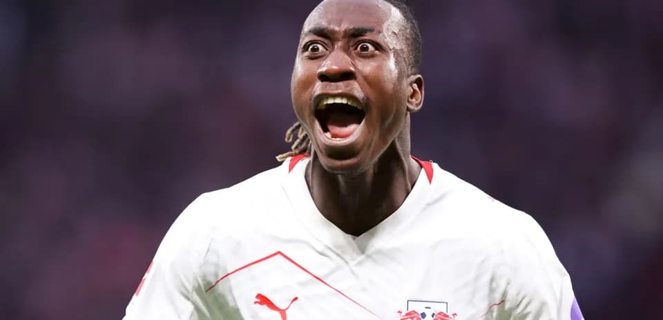 Joueur de RB Leipzig célébrant un but