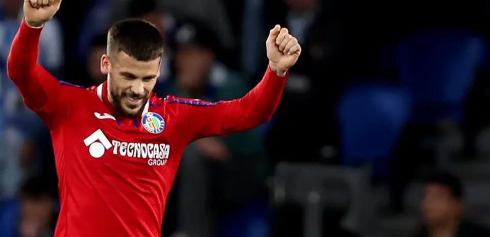 Joueur célébrant un but avec Getafe